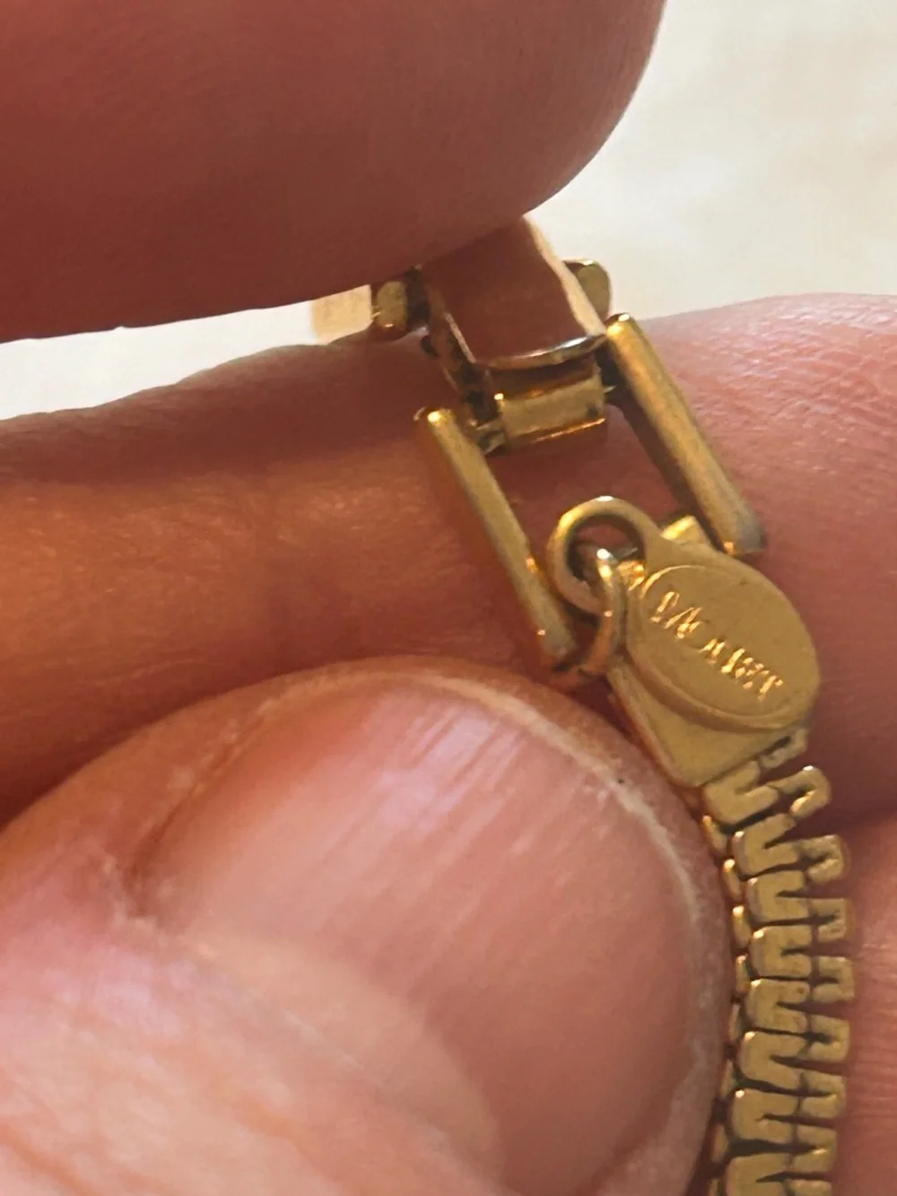 Monet Gold Tone Astrological Sign Aquarius Pendant Necklace